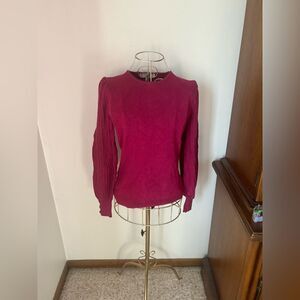 Nanette Nanette Lepore berry sweater with sleeve detail size small